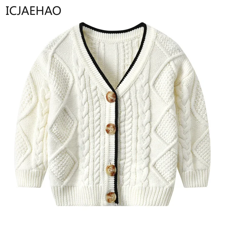 

2024 Baby Boys Knitted Cardigan Autumn Sweaters Coat Kids Knit Sweater Jacket Children British Clothing Knitted Coats clothes