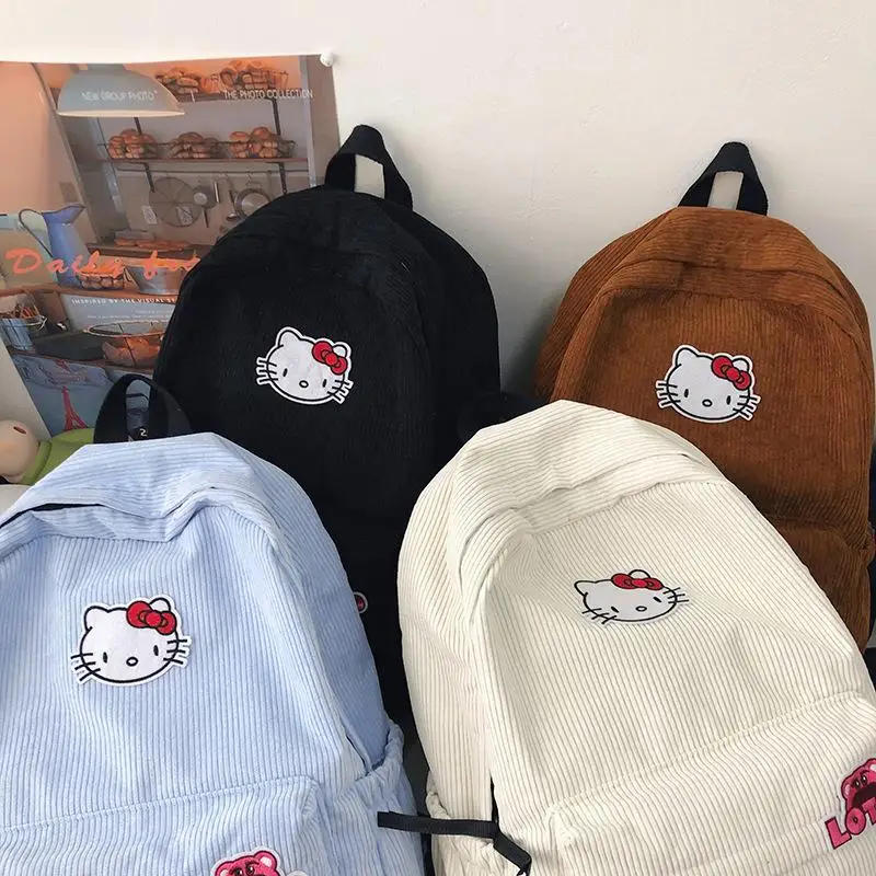 Kawaii Sanrio Hello Kitty Anime Cartoon Cute Backpack Campus Storage Book Bag Large Capacity Load Reduction Backpack