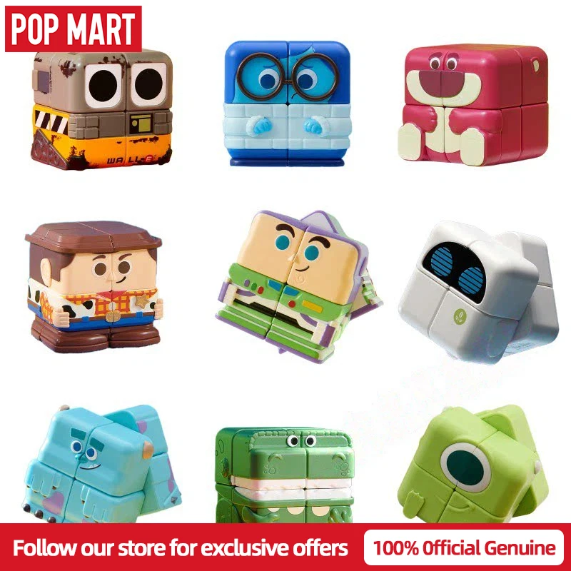 

Genuine POPMART PIXAR POP CUBE CUBIEC Series Blind Box Toy Cute Anime Figure Ornaments Gift Magic Cube Mystery Box Desktop gift
