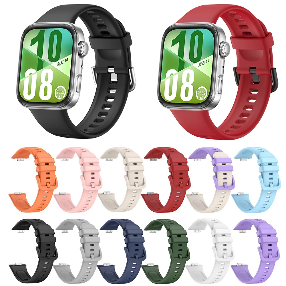 Silikon-Uhrenarmbänder für Huawei Watch Fit 3 4 Armband Sport offiziell Website 1:1 Smartwatch-Armband für Huawei Fit 4 Pro Accesorios