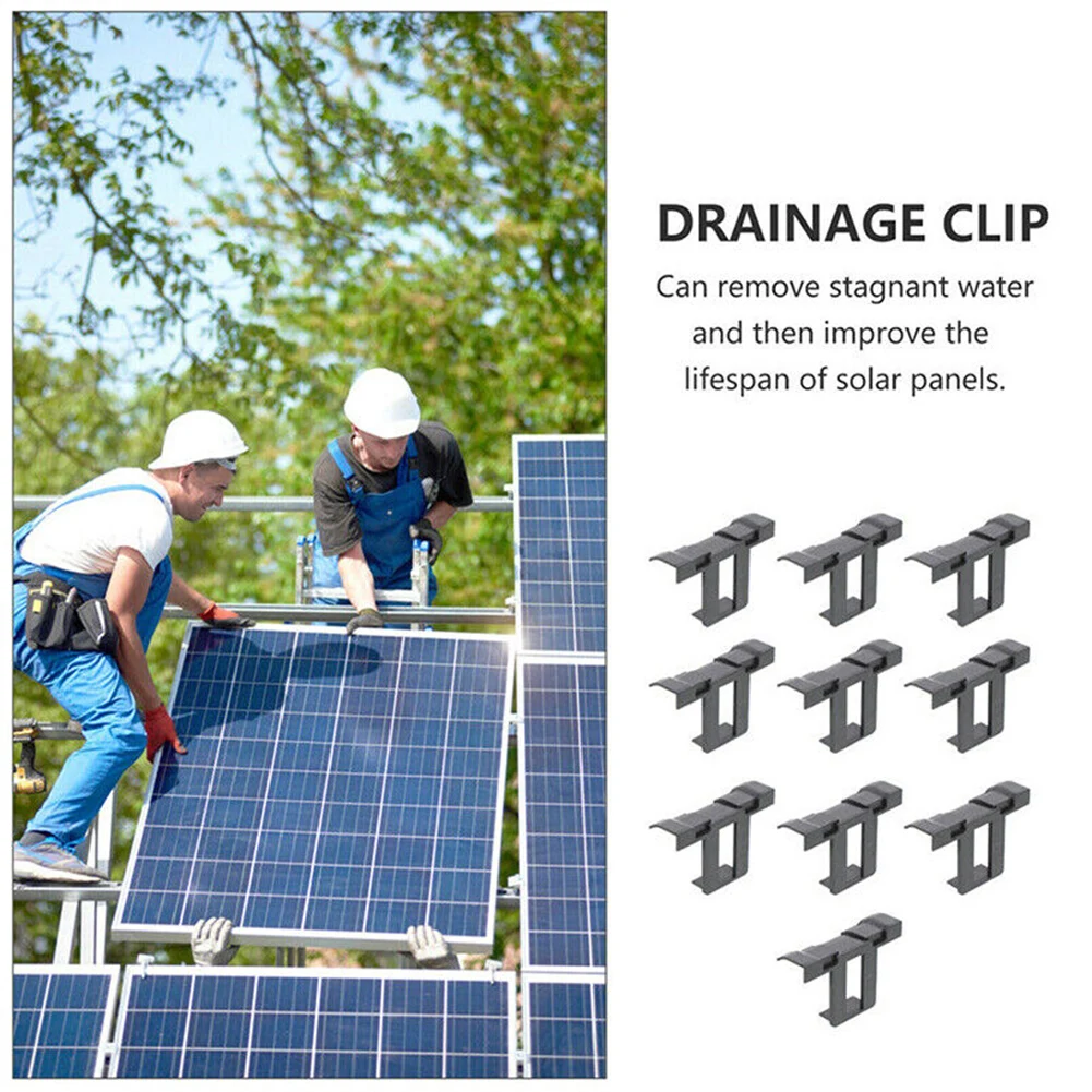 30PCS Solar Panel Mud Discharge Clip 30/35/40mm Solar Panel Clip Mud Removal Clip Water Drain Water Diversion Clip Photovoltaic