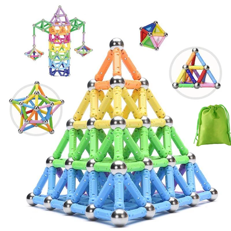 LFAYER 3d Magnetic Building Blocks DIY Magnet Sticks Construction Toys For Children Designer Educational Toys For Kids