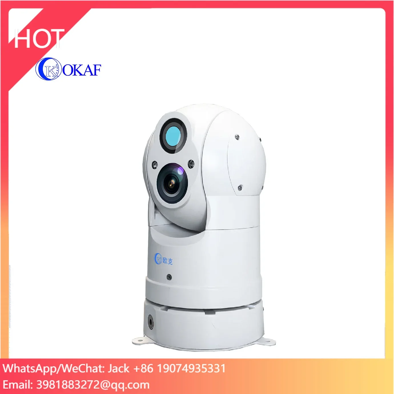 1KM 2KM 3KM Long Range Night Vision Thermal Imaging Bi-Spectrum HD 640x480 IP Thermal PTZ Camera