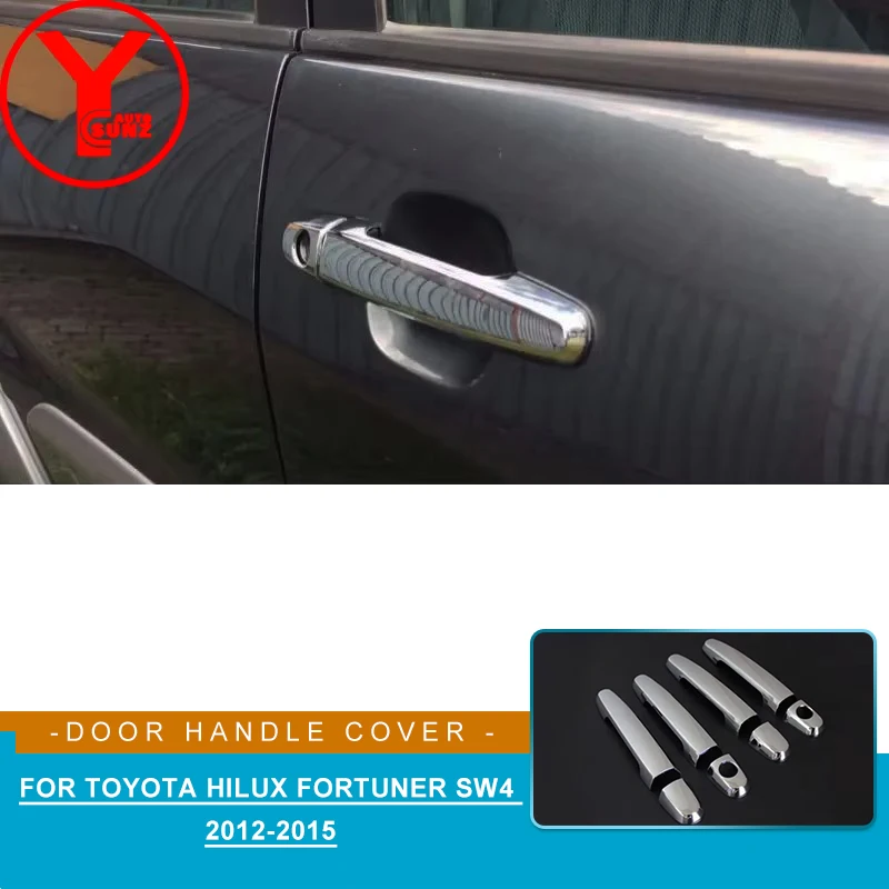 

door handle cover For Toyota HILUX FORTUNER SW4 2012 2013 2014 2015 chrome ABS car accessories For Yaris L vios 2014-2016 YCSUNZ