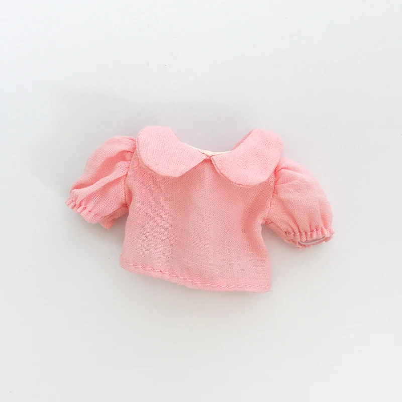 Ob11 Doll Clothes Doll puff-sleeved shirt Doll Denim Strap Pants For Nendoroids, Gsc, Ymy Body, Ufdoll, Obitsu11, 1/12bjd Doll view 4
