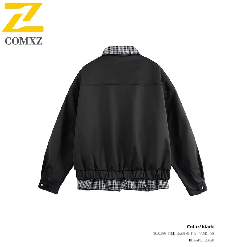 COMXZ الرجال الخريف سترة جديدة قسط الوقوف طوق ركوب الخيل في الهواء الطلق ارتداء مقاومة معطف الترفيه التخييم سترة واقية خفيفة الوزن #6