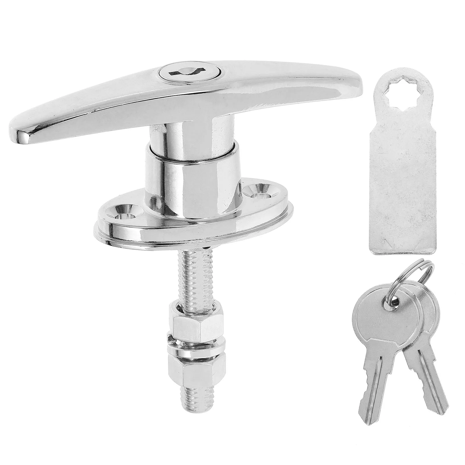 T Handle Lock Kit Metal Alloy T Shape Door Handle with Key Enhanced Security Easy Install for Barn Garage Gate Shed Outdoor Use