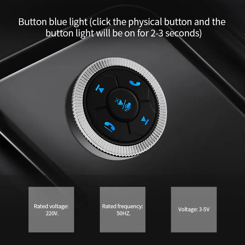 7 Key Universal Car Steering Wheel Controller Wireless Controller Buttons Wireless Intelligent Control Car Adapter Remote Button