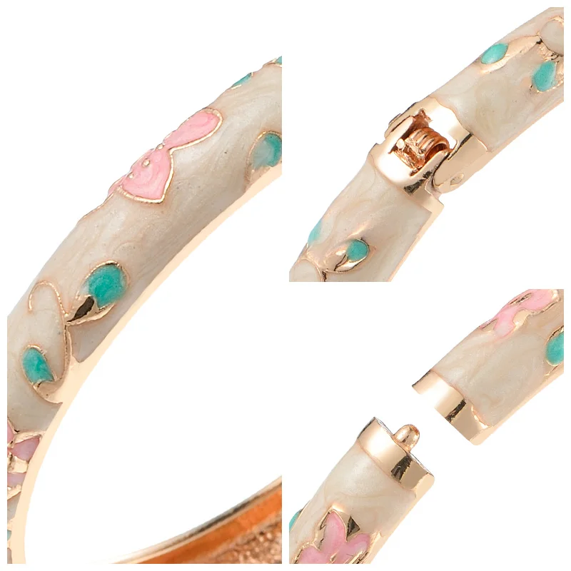 Enamel Bracelet For Women Bangle On Hand Cloisonne Hawaiian Women\'s Hand Bracelets African Jewelry India Dubai Mother\'s Day Gift