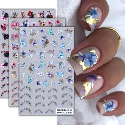 3D çiçekler Nail Art Sticker bahar yaz çıkartmaları renkli Petal dekor manikür aksesuarları araçları, DIY zarif düğün İpuçları JINO