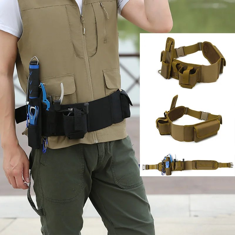 Fishing Tactical Waist Bag Men Outdoor Sports Tackle Hunting Camping Hiking Cycling Pack Fishing Lure Belt Bags Rig Pouch EDC