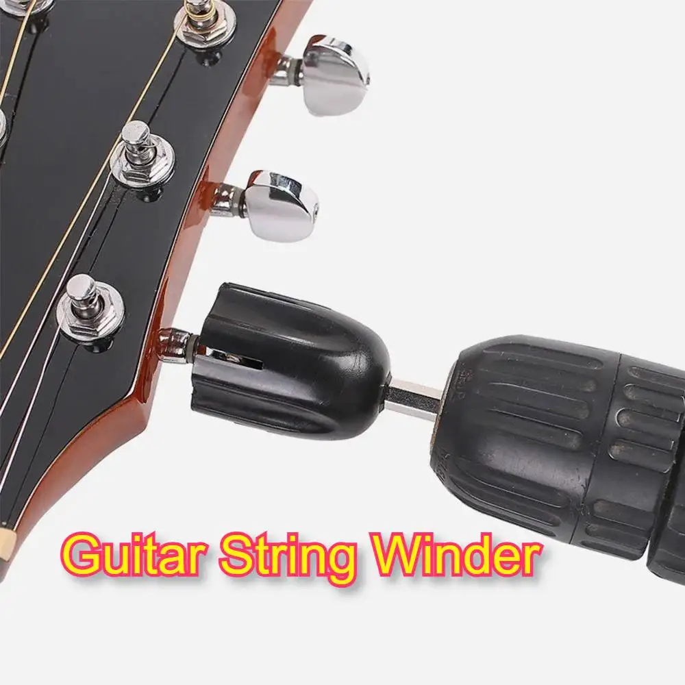 

Guitar String Winder Kit Parts Head Hex Electric Drill Tuning Peg Puller Tool Accessories for Electric Acoustic Guitar Bass Kit