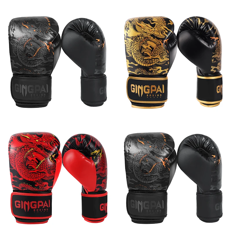 10-14oz Muay Thai boxing gloves Sanda combat adult men's actual combat boxing gloves women's punching bags exercise thickening