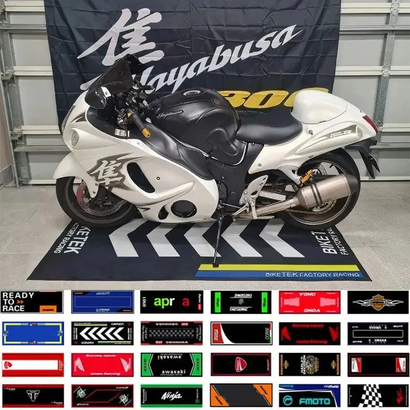 Tapis de moto antidérapant, tapis de présentation, tapis spécial course, tapis de voiture antidérapant, couverture de chevet