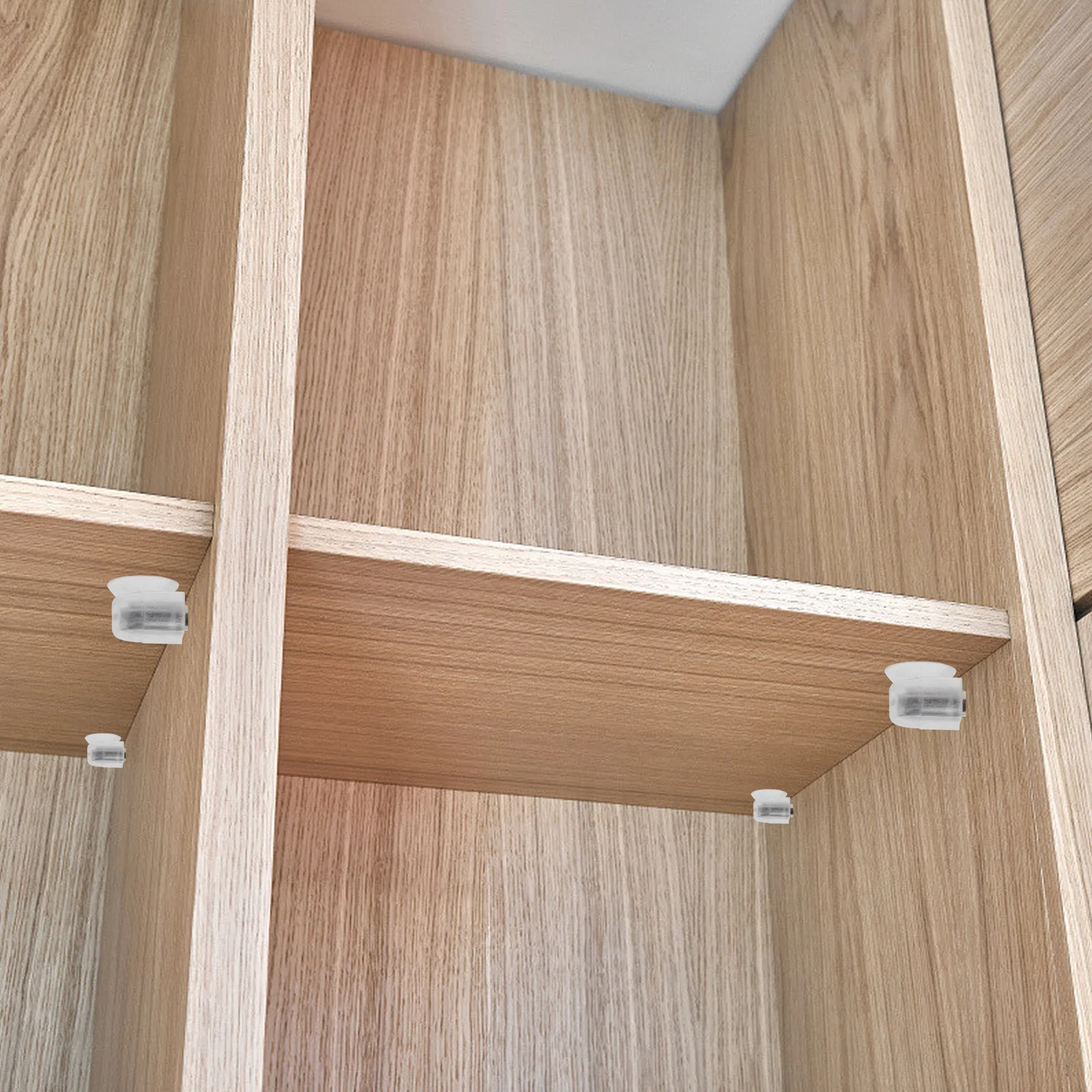 

50Pcs Stand Shelf Brackets Robust Glass Shelf Supports for Cabinet Closet Shelving System Quick Installation Hardware