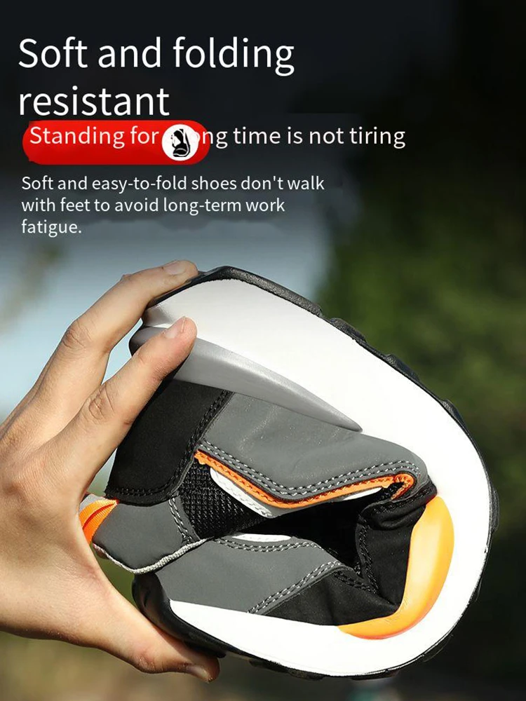 Labor Protection Shoes Breathable Lightweight    Steel Toe Caps Prevent Smashing Punctures Have Soft Soles That Are Comfortable view 4