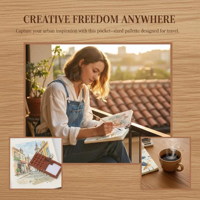Lightweight Travel Paint Palette Box 8 15 Grid Compartments for Watercolor Acrylic Painting Outdoor Artist Supplies