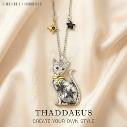 Pendant Necklace Magic Cat,Brand New Fashion Jewelry Europe 925 Sterling Silver Gift For Women