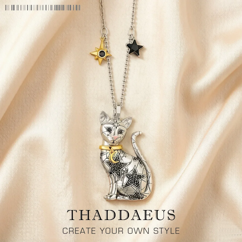 Pendant Necklace Magic Cat,Brand New Fashion Jewelry Europe 925 Sterling Silver Gift For Women