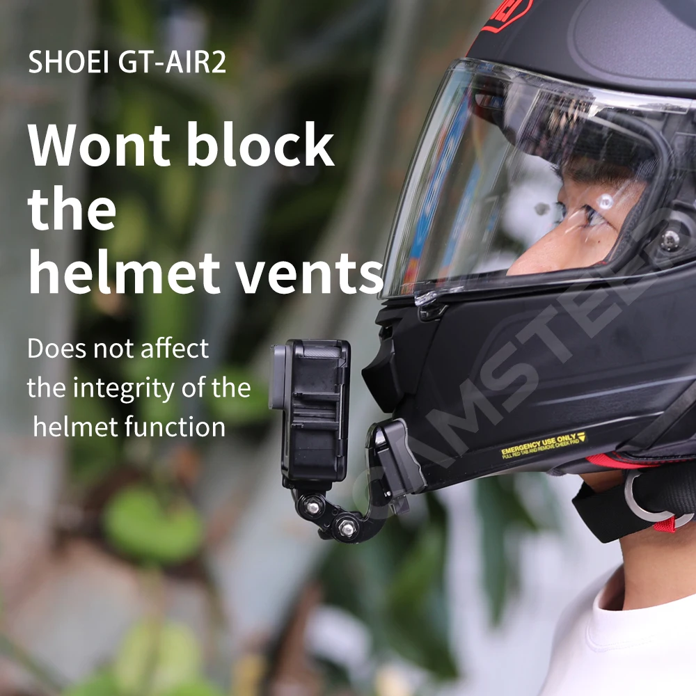 SHOEI GT Air2 Helmet Custom Aluminium Chin Mount for GoPro Hero12 11 10 9 DJI Action5pro 4 3 Insta360 X4 X3 Ace pro Camera