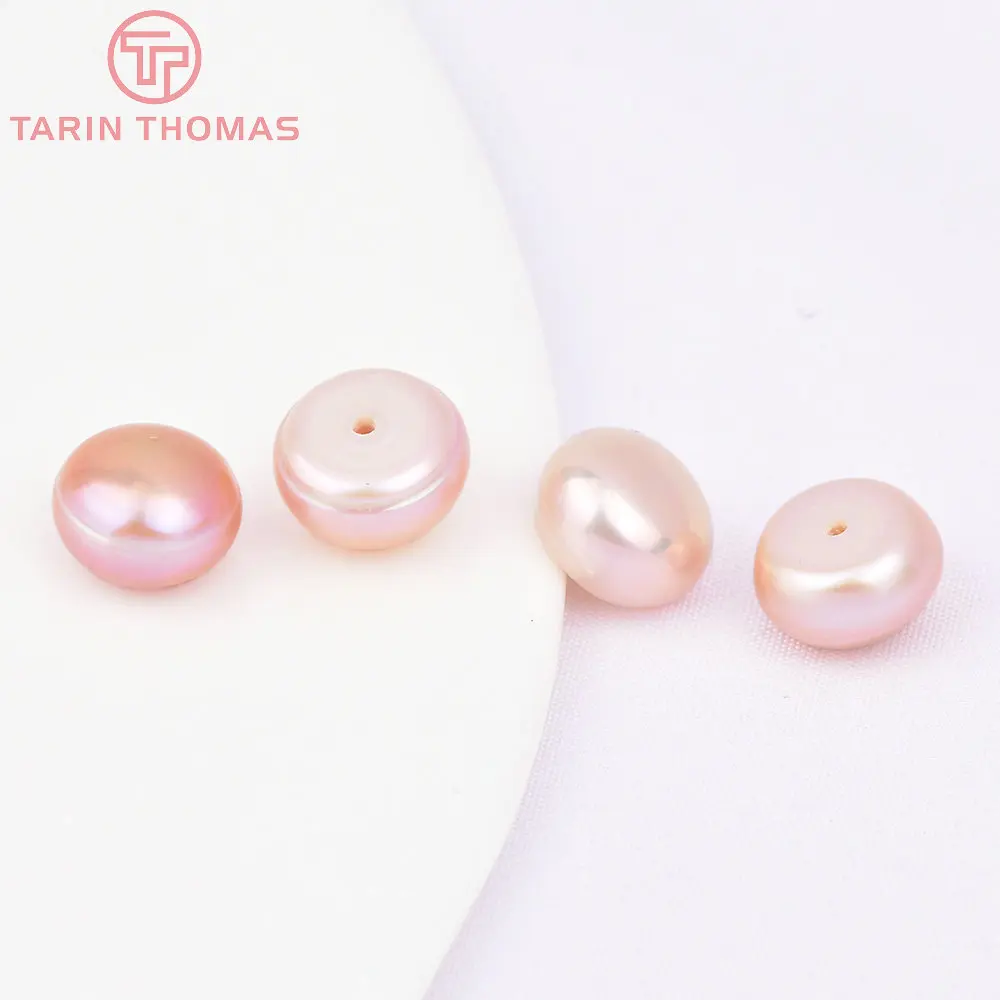 (3499)6PCS 3MM 4MM 5MM 6MM 7MM 8MM 9MM Natural Pearls with Half Hole Beads High Quality Jewelry Findings