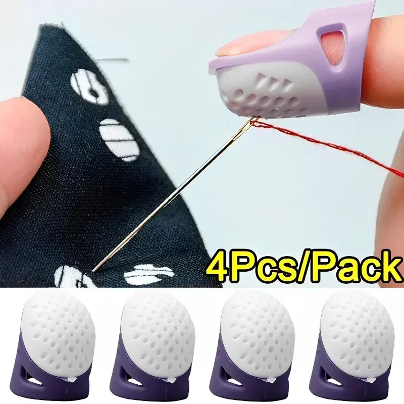 Silicone Anti-Slip Thimble Household Sewing DIY Tools Protector Quilting Craft Accessories Medium Large Thimble Finger Patchwork