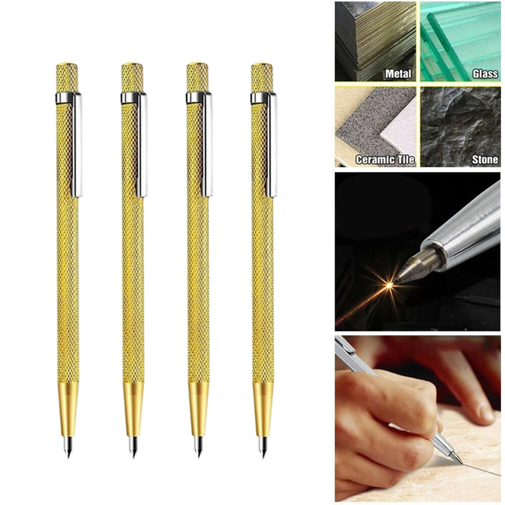 경질 금속 타일 기계 레터링 펜 조각기, 유리 절단 도구, 카바이드 스크라이버, 유리 나이프 스크라이버, 4 개