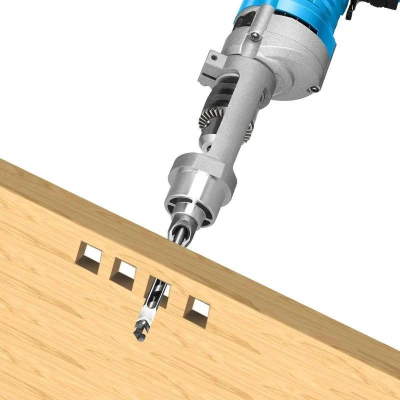 for Woodworking Square Hole Drill Bit Tenoning Machine Mortise and Tenon Tool Fixing Bracket Square Hole Opener