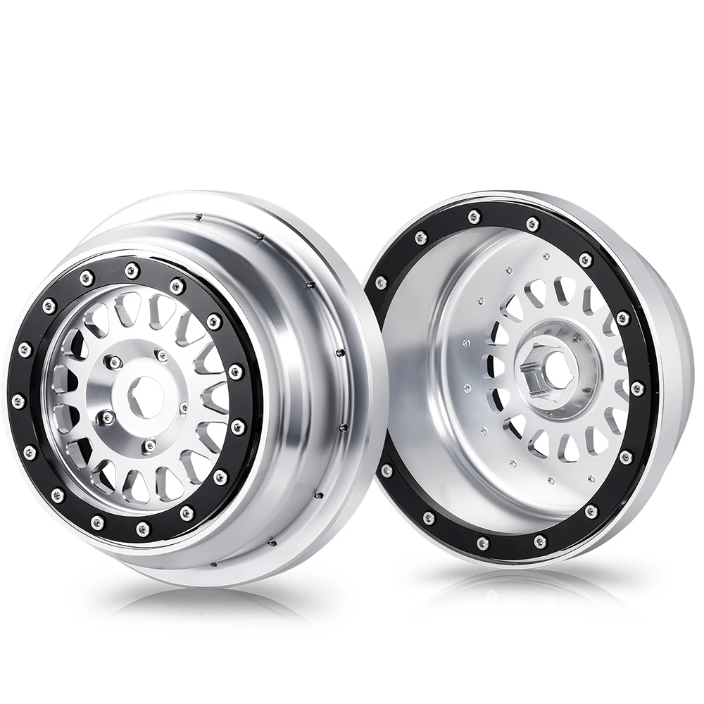 TRINOOD Aluminium Beadlock Velg Hubs voor Lo-si 1/6 Super Baja Rey 2.0 RC Rock Crawler Buggy Truck Upgrade onderdelen
