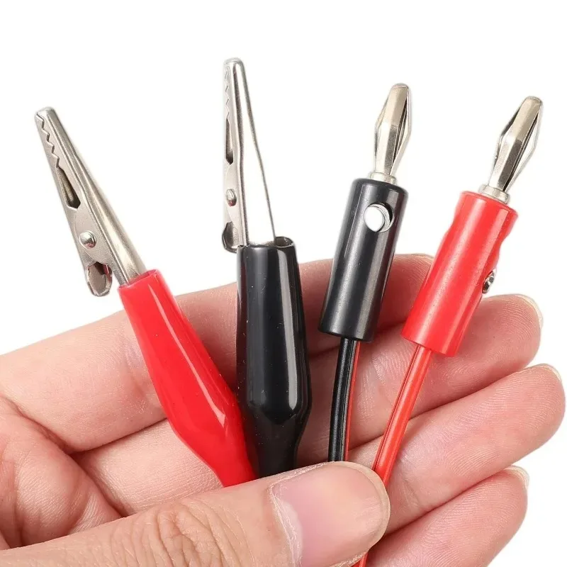 4mm Banana Plug To Alligator Clip Multimeter Test Leads Electrical Test Equipment Leads Oscilloscopes Two-End Connector Supplies
