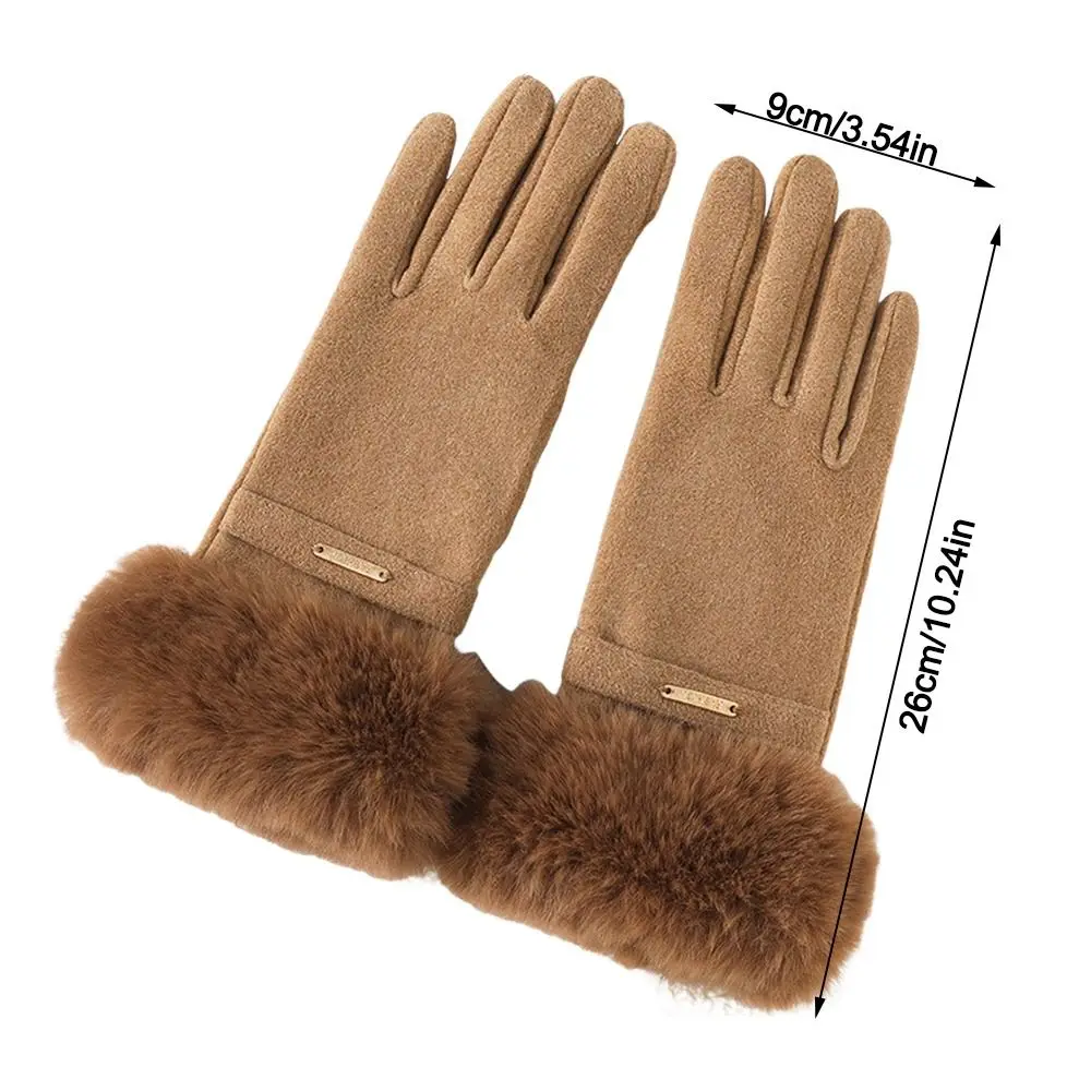 Guanti caldi invernali alla moda Guanti da sci antivento e resistenti al freddo Guanti touch screen spessi per tenere al caldo per le donne