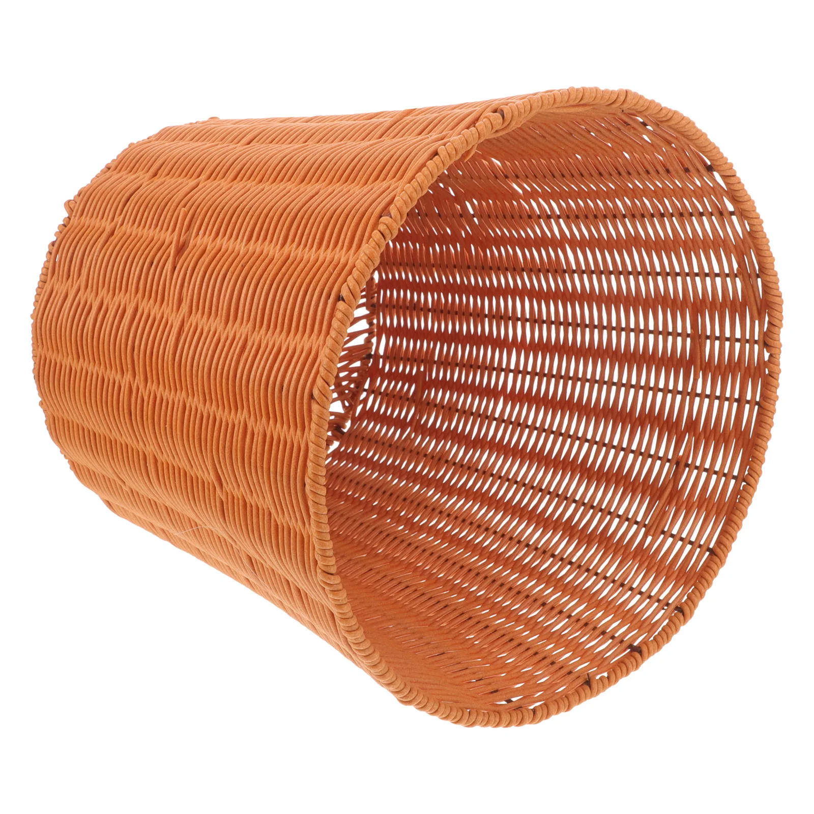 

Woven Waste Basket Imitation Rattan Trash Can For Bedroom Kitchen Storage Multifunctional Sundries Fruit Basket Living