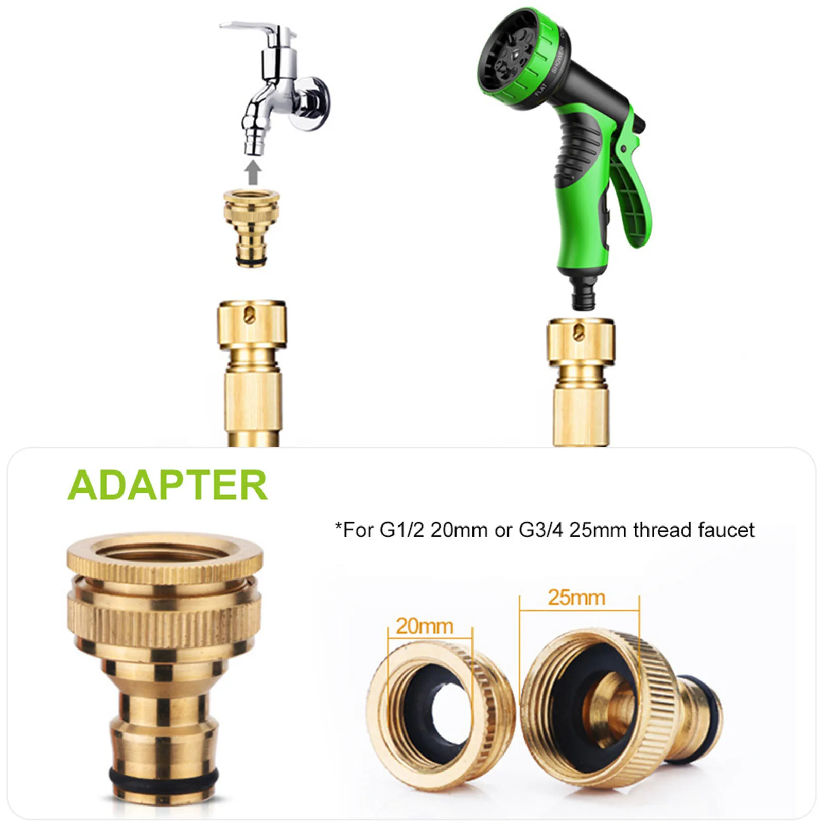 Wasserschlauch, erweiterbarer Schlauch mit Hochdruckdüse zum Waschen von Autoboden und Hof