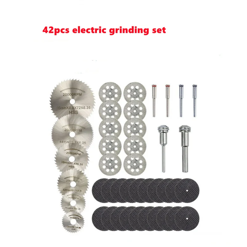 

42pcs Electric Grinder Set Metal Knife Power Tool Rotary Knife For Cutting PVC Wood Plank And Other Woodworking Tools