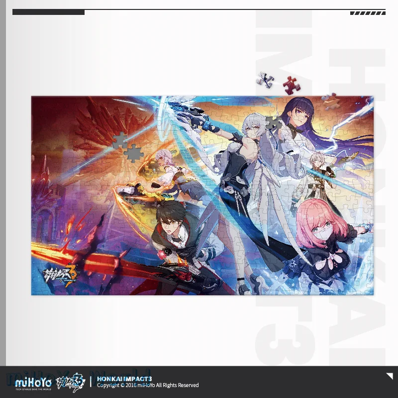 Genuine MiHoYo Anime Game Honkai Impact 3 COSPLAY Kiana Kaslana Puzzle Wall Decoration Painting 5th Anniversary friend Gifts