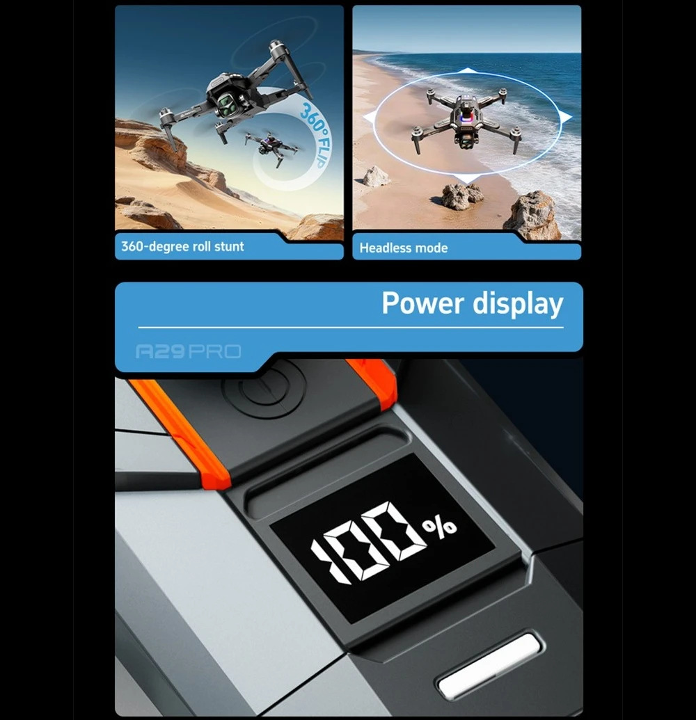 RC FPV Quadcopter A29 Mecha Style Drone Cool LED Full Obstacle Avoidance 5.6" Screen RC Drone Present For Teenagers Hobbyists view 6