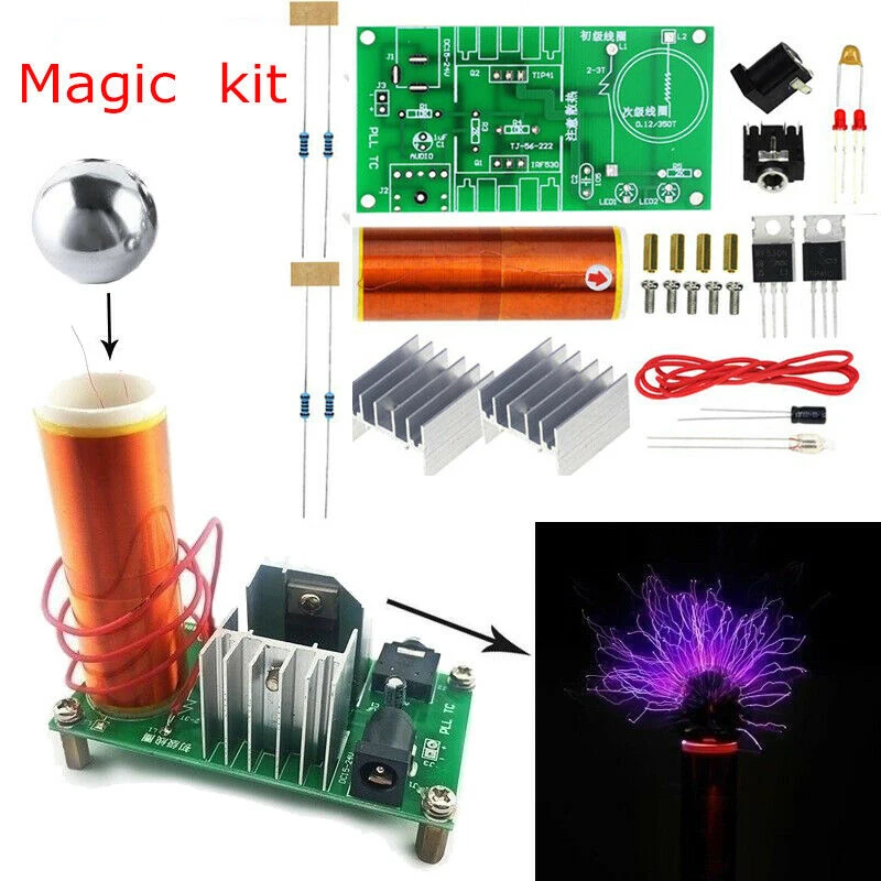 DIY Kit Mini  Coil Plasma Speaker Set Electronic Field Music Project Part