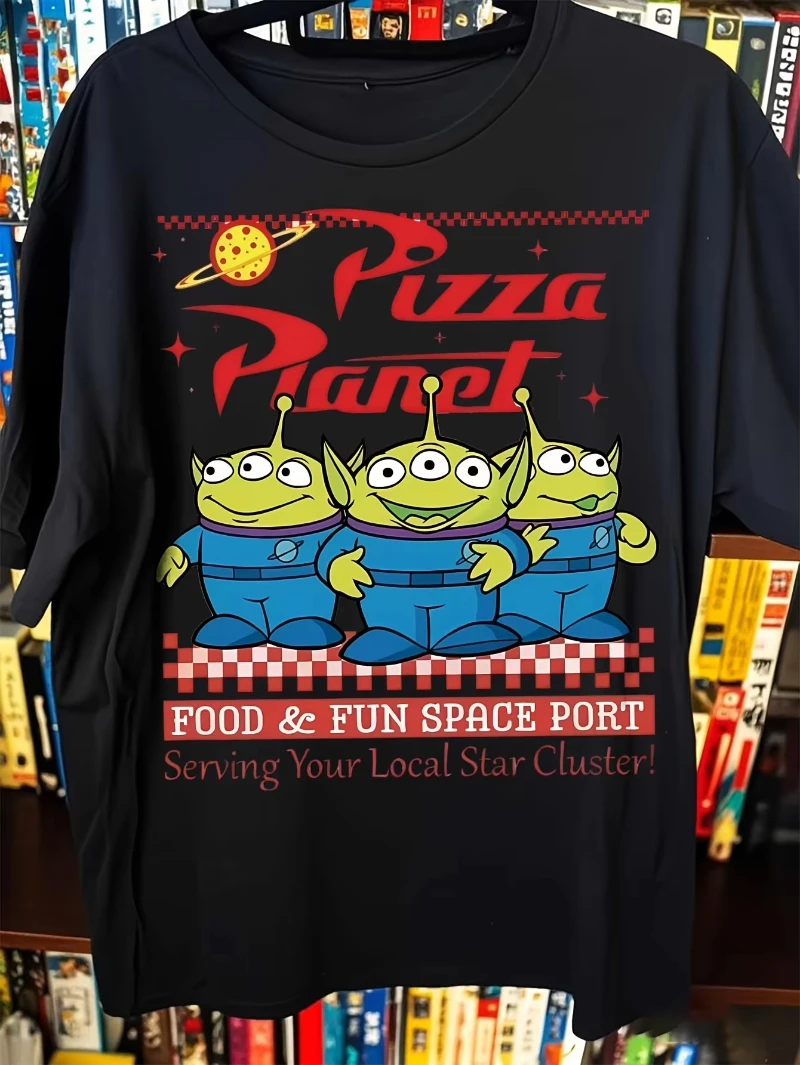 

Disney Toy Story Printed T-Shirt Men's Fashion Trend Top Men's and Women's All Seasons Cotton Crew Neck Short Sleeves