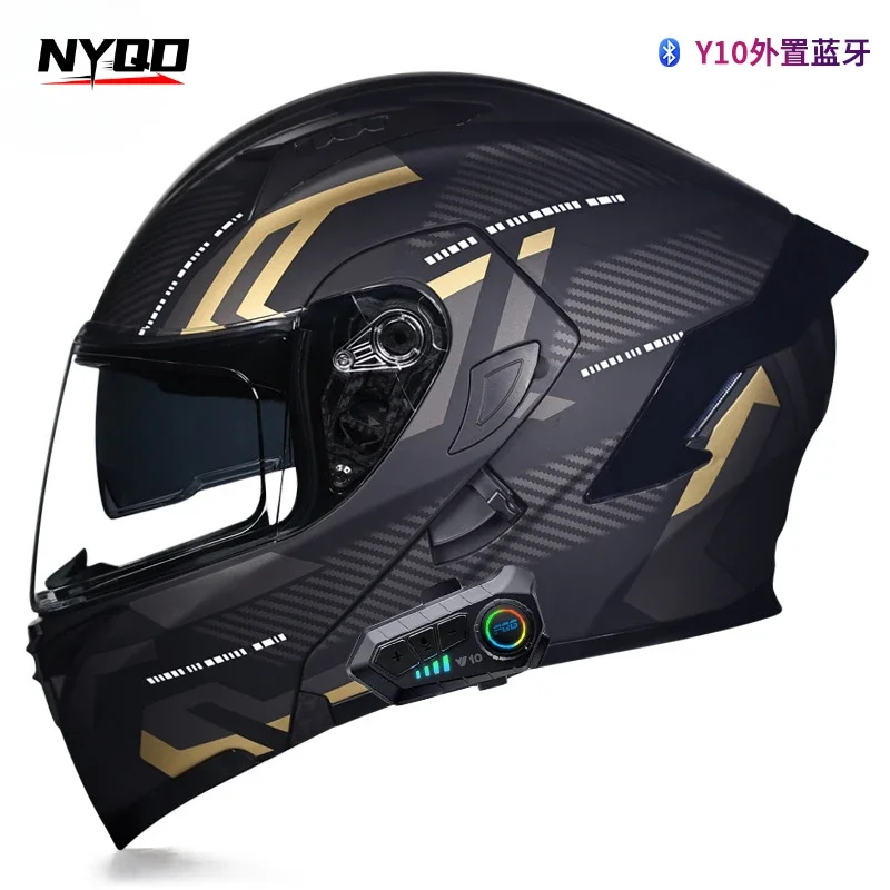 Orz Men's and Women's Electric Motorcycles Personalized Bluetooth Full Helmet Electric ScootersKeepWarm in AllSeasons andWinters