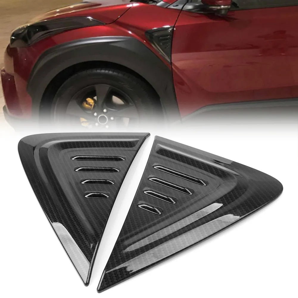 

Glossy Black Car Side Fender Air Wing Vent Cover Exterior Moulding Trim 2Pcs For Toyota C-HR 2016 2017 2018