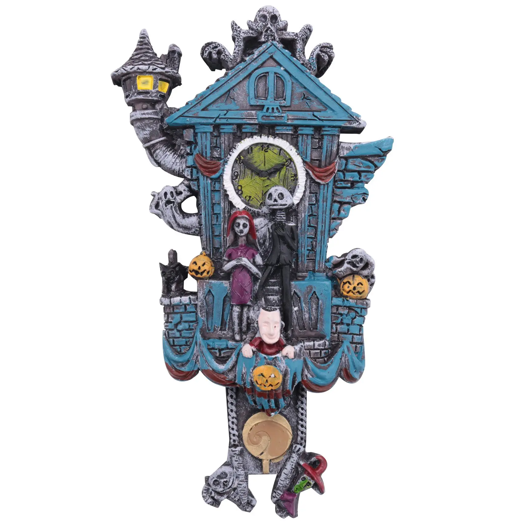 할로윈 벽시계, 크리스마스 벽시계, 할로윈 장식품, 송진 공예 조각상