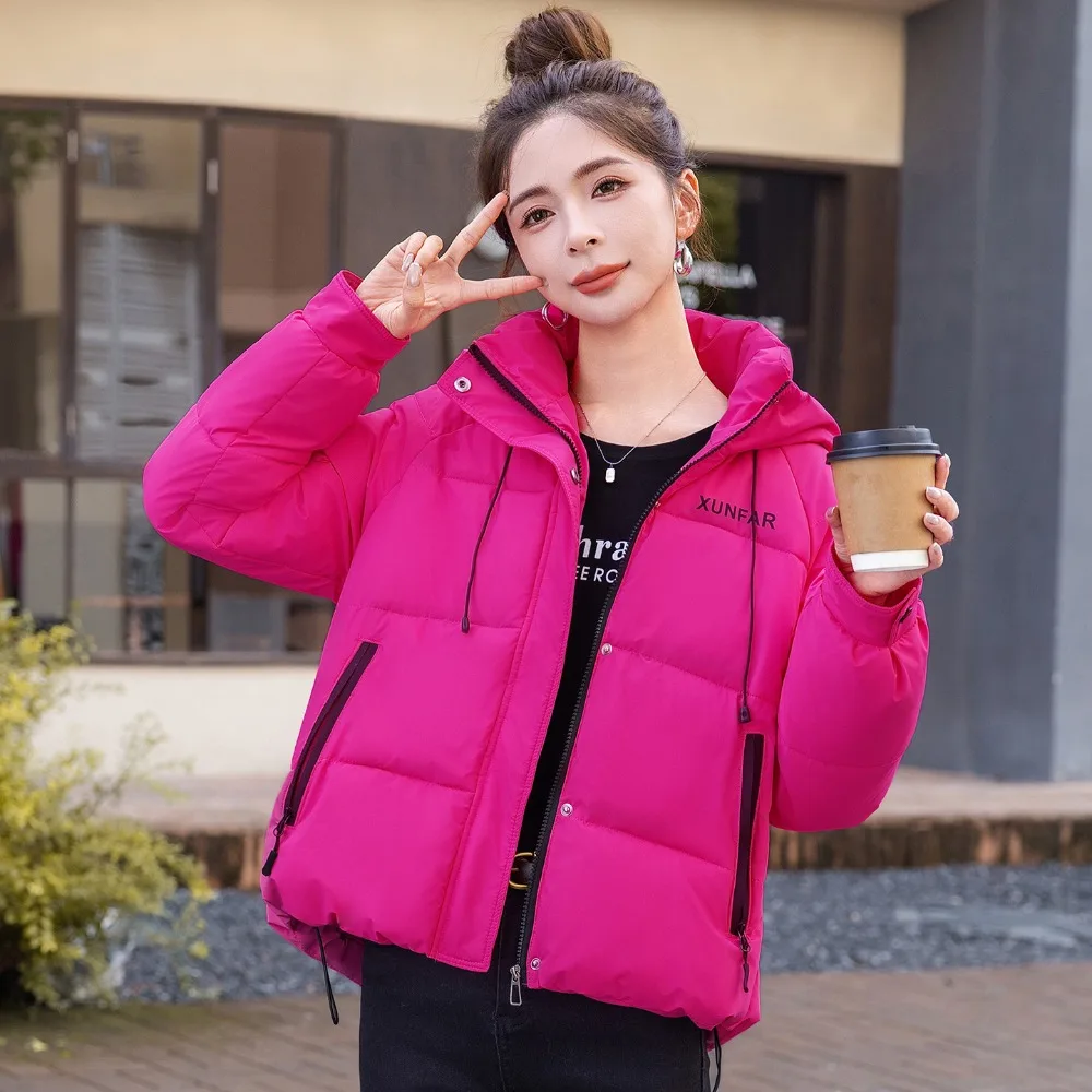 Winter Down Cotton-padded Clothes Women's Fashion Short Hooded Jackets Are Cold-proof and Warmand Popular Cotton-padded Jackets