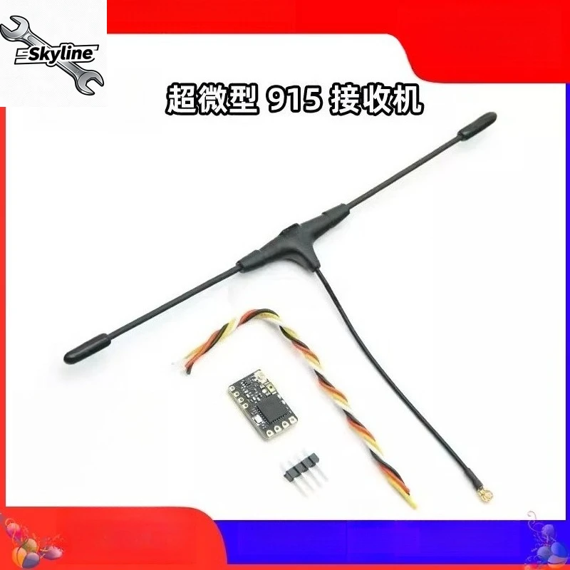 915MHz Receiver V2 with T-Antenna, Ultra-Light 0.7g Long Range RX for FPV Drone, 50mW Telemetry