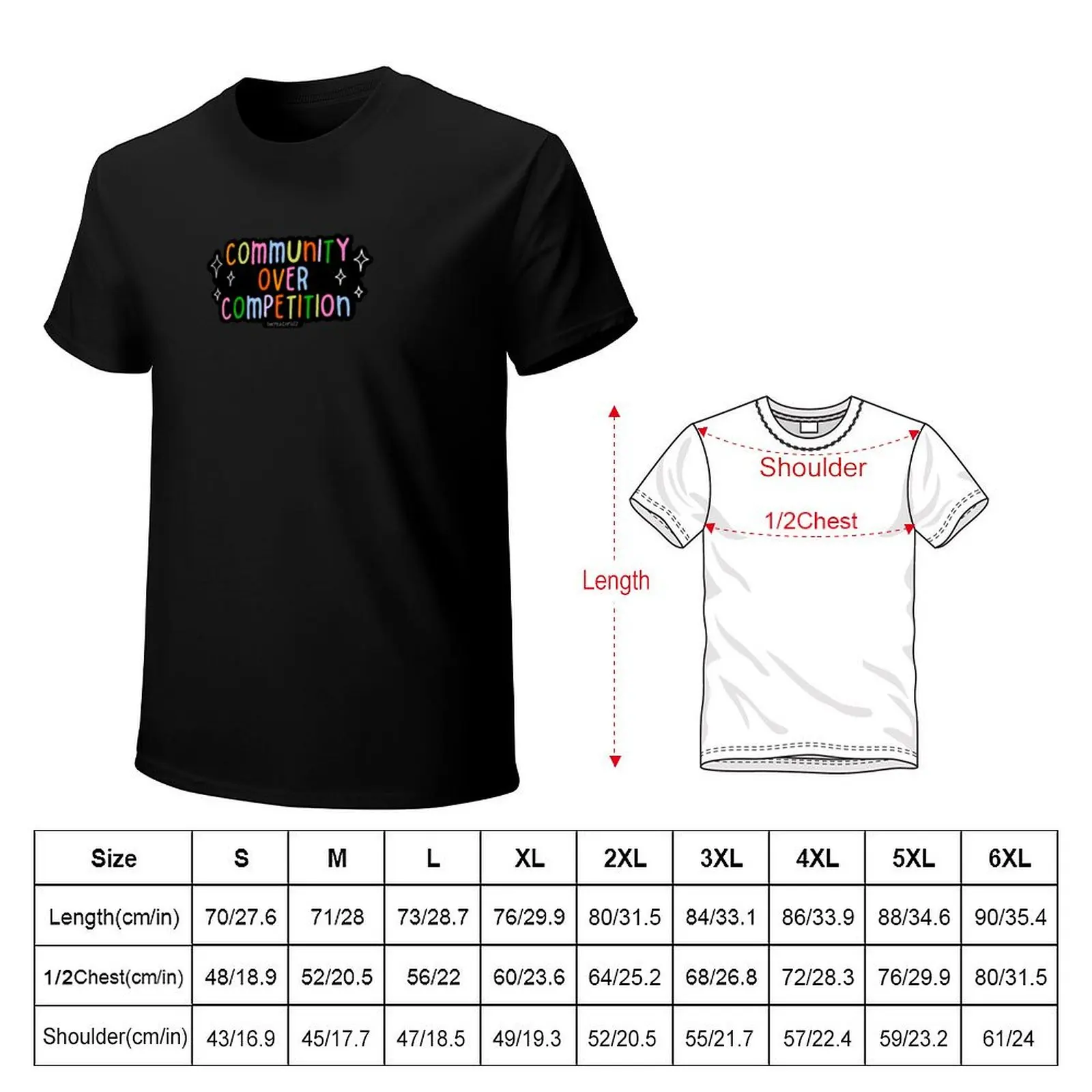 Community Over Competition - The Peach Fuzz T-Shirt Performance Workout Short Sleeve Tee