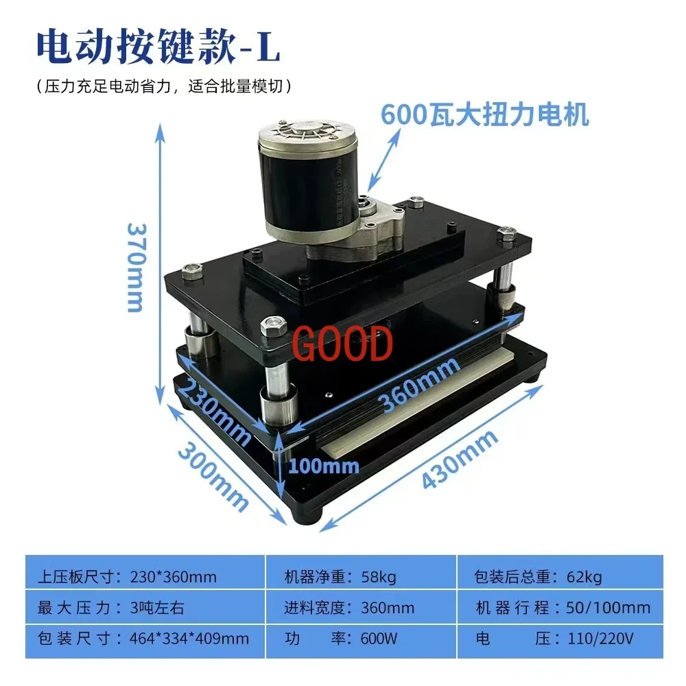 Machine de découpe de cuir électrique, machine de presse à couteau, coupe de pendentif