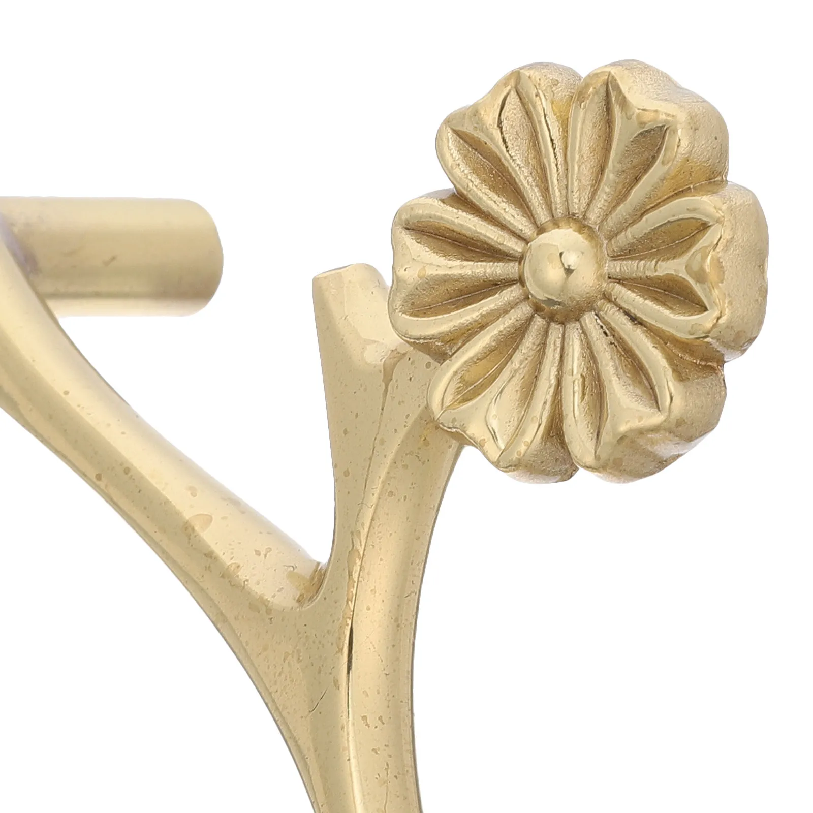 Deer Antler Cabinet Handle Brass Decorative Drawer Pull Plum Blossom Flower Vintage Wardrobe Closet Furniture Hardware Kitchen
