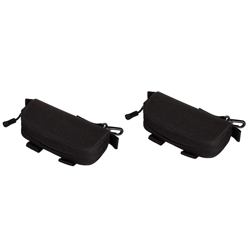 2X Nylon Eyeglasses Hard Case Anti-Shock Molle System Sunglasses Pouch Waterproof Sunglasses Bag Eyewear Accessoies