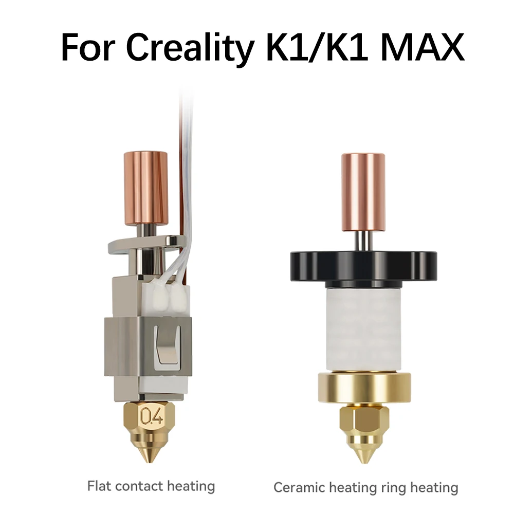 

Обновленный комплект Hotend 300 °C для Creality K1/K1 Max, набор керамических нагревательных блоков, Высокоскоростной экструдер для высокопоточной печати