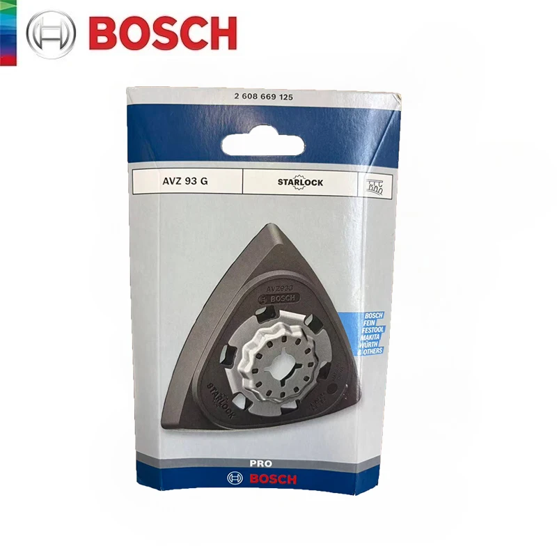 Шлифовальная пластина Bosch Starlock AVZ 93 G для осциллирующей пилы, для шлифовки углов, для мультитула, для пил GOP12V-28, GOP185-Li