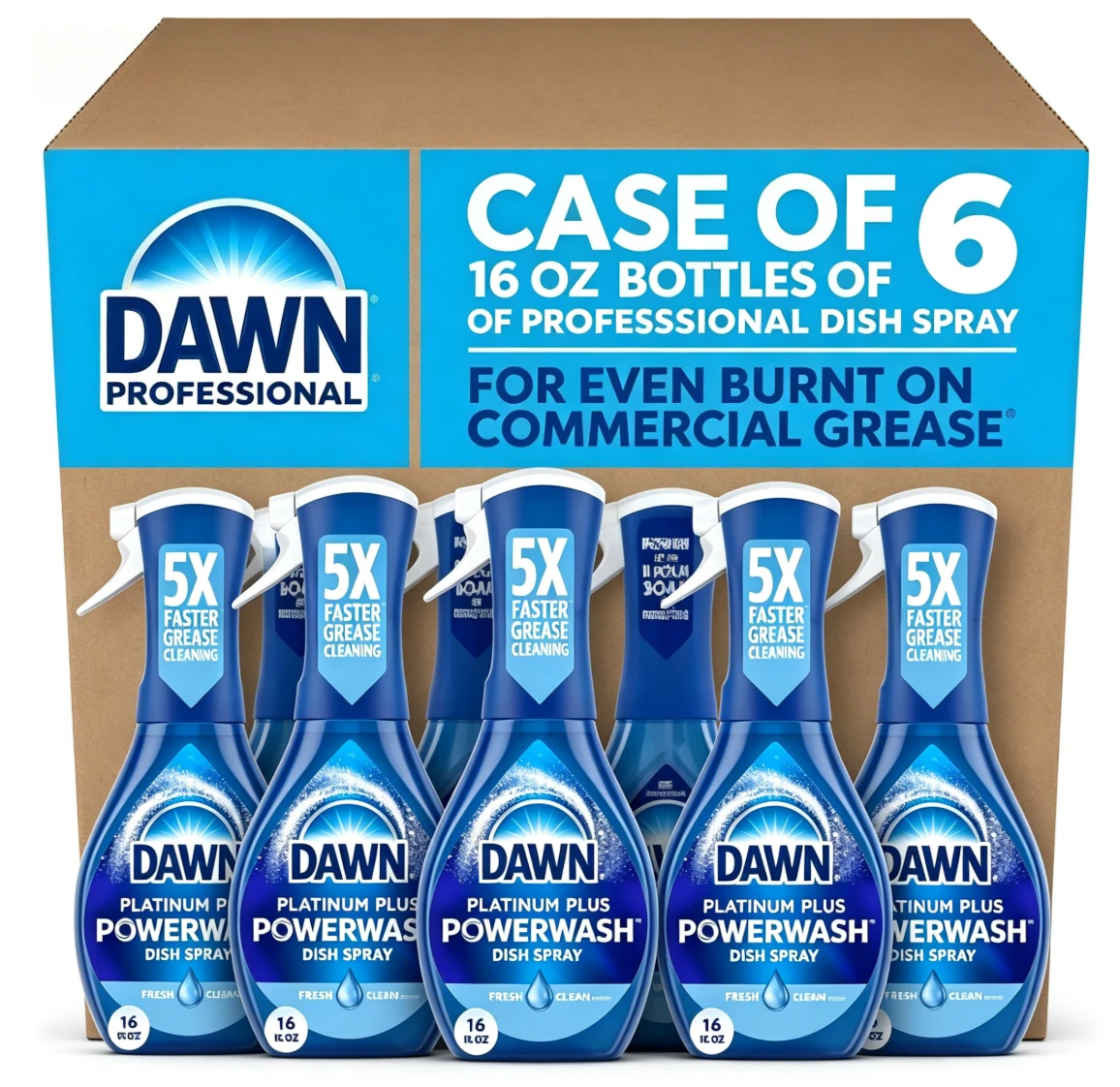 Powerwash Spray, Dish Soap, Dishwashing Liquid, Fresh, 1 Starter Kit Stockpiling pack